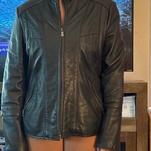 Vintage Izod brown leather jacket